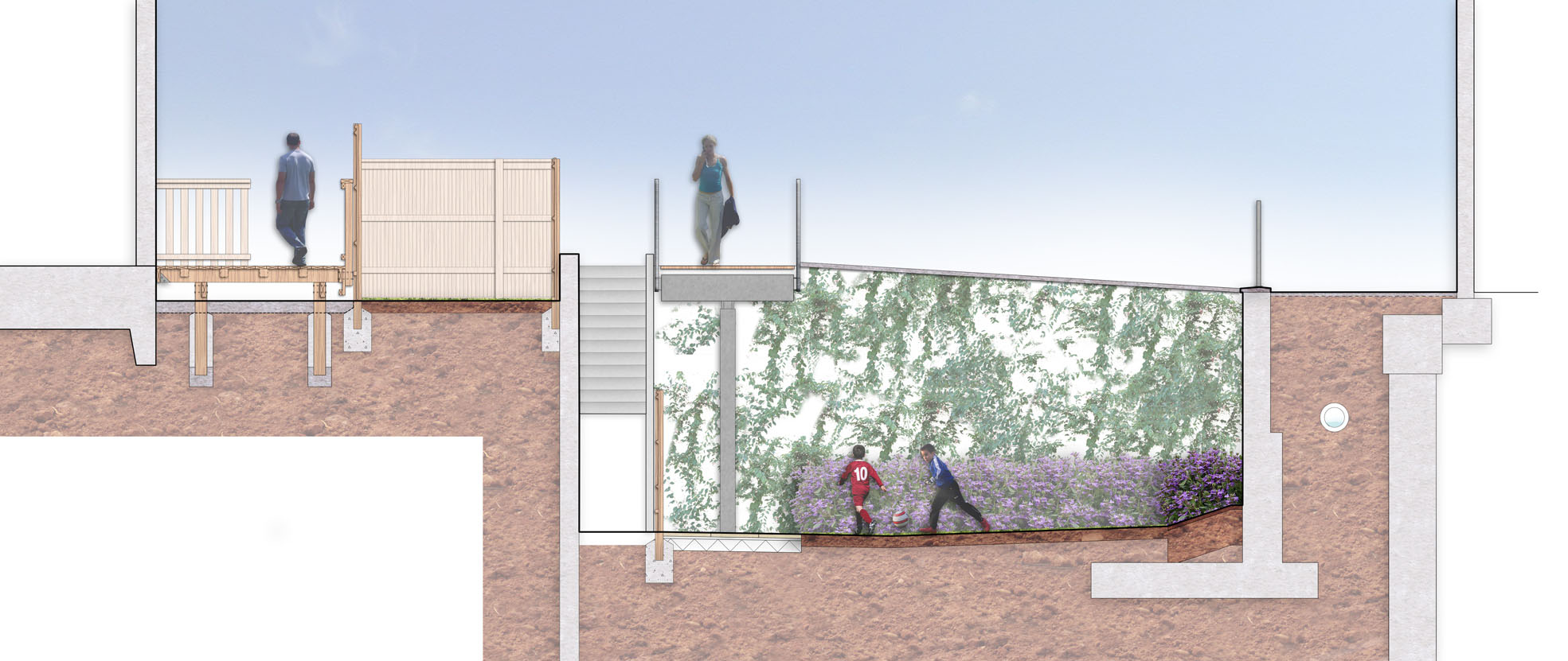 Davis Landscape Architecture MHT House Crescent Residential Landscape Architects Rendered