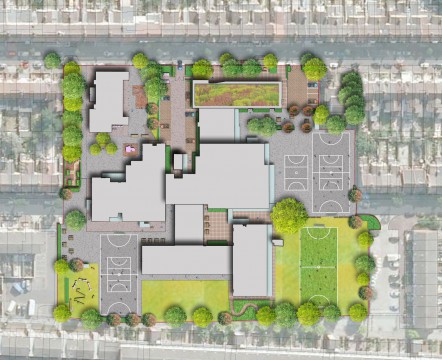 Davis Landscape Architects Avenue Primary School London Landscape Architect Rendered Masterplan