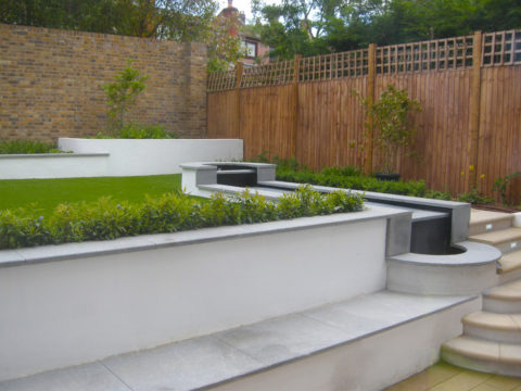 Davis Landscape Architecture Belsize Park London Residential Landscape Architect Seat Water Feature