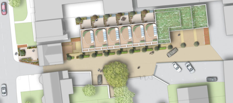 Davis Landscape Architecture Highbury Grove London Shared Space Residential Landscape Architect Render Plan