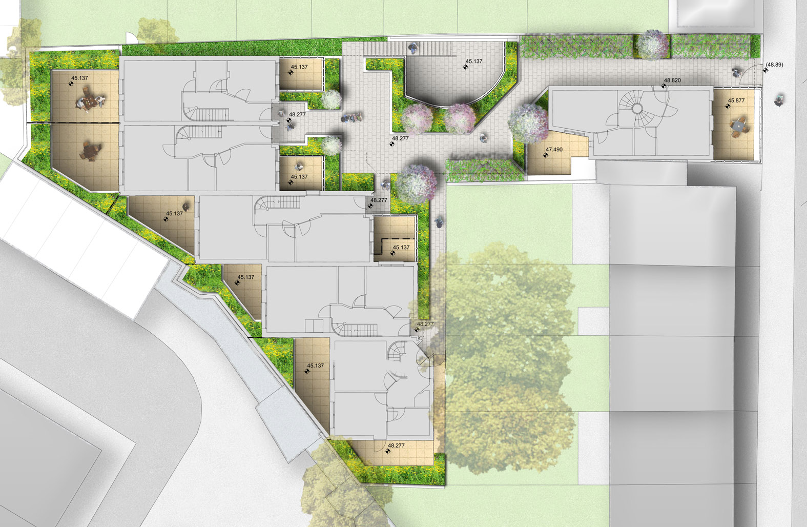 Residential Rendered Plan Rendered Site Plan Landscape Architect