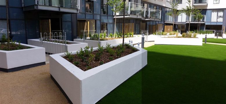Davis Landscape Architecture St Lukes Canning Town London Residential Landscape Architect Design Podium Deck Courtyard Planter
