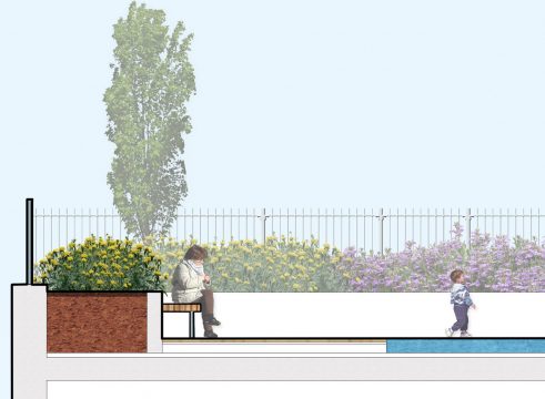 Davis Landscape Architecture Hollybush Place Bethnal Green Tower Hamlets Residential Landscape Architect Design Detailed Planning Podium Deck Play Rendered Section 2l
