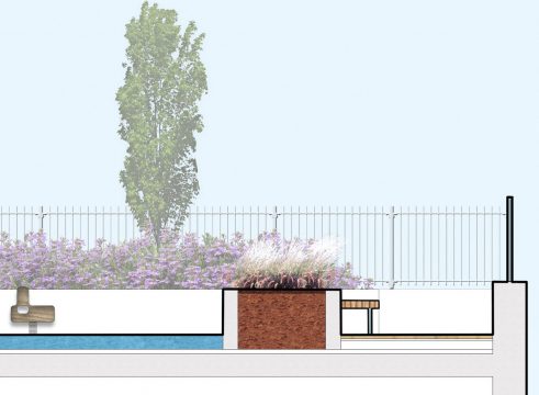 Davis Landscape Architecture Hollybush Place Bethnal Green Tower Hamlets Residential Landscape Architect Design Detailed Planning Podium Deck Play Rendered Section 2r