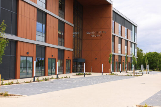 Davis Landscape Architecture Chesterford Research Park Sidney Sussex Building Essex Office Laboratory Landscape Architect Complete Entrance Parking