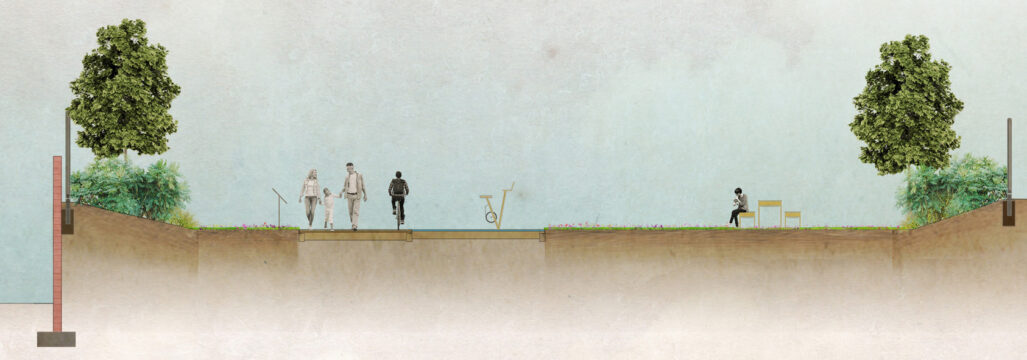 Davis Landscape Architecture Port Lane Hythe Colchester Residential Landscape Architect Design Render Exercise Area Section