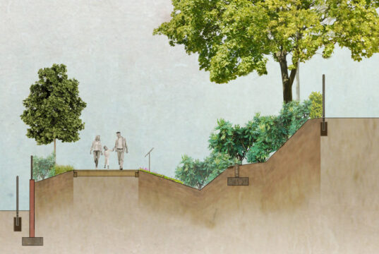 Davis Landscape Architecture Port Lane Hythe Colchester Residential Landscape Architect Design Render Heritage Trail Section