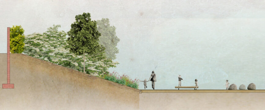 Davis Landscape Architecture Port Lane Hythe Colchester Residential Landscape Architect Design Render Play Space Section